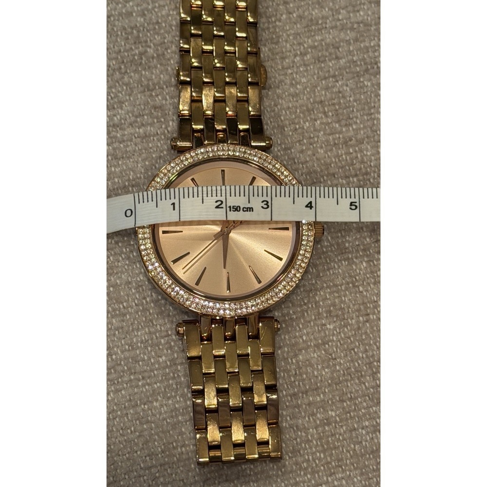 Michael Kors MK3192 Rose Gold Crystal Bezel Women's Watch Needs Battery - Picture 11 of 12